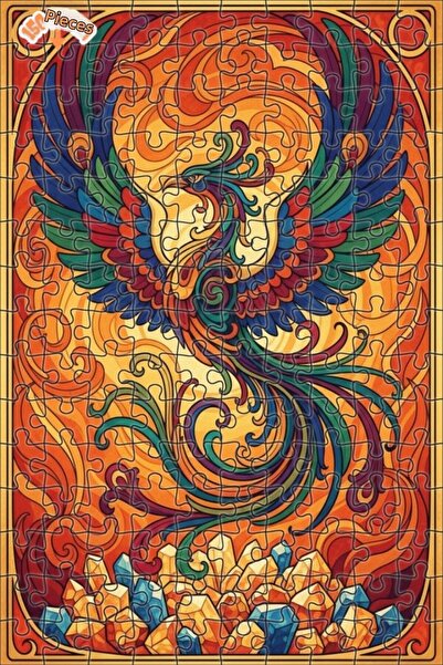 Teona Ahşap لغز خشبي مؤطر بطبقتين من فن العنقاء السحرية 150 قطعة 20×30