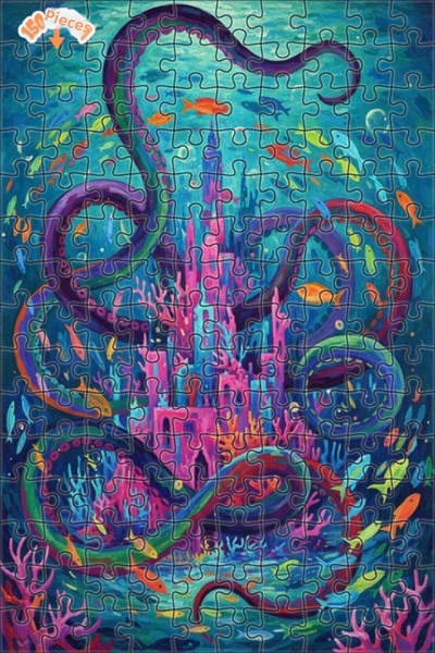 Teona Ahşap لغز خشبي بإطار مزدوج الطبقات من ديف كراكن ماسال، 150 قطعة، 20×30