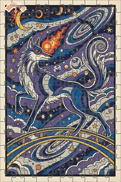 Teona Ahşap لغز خشبي بإطار مزدوج الطبقات من سكاي وولف 150 قطعة 20x30