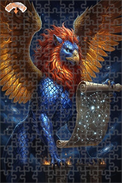 Teona Ahşap لغز خشبي مؤطر ذو طابقين من ميتولوجيا جريفين 150 قطعة 20x30