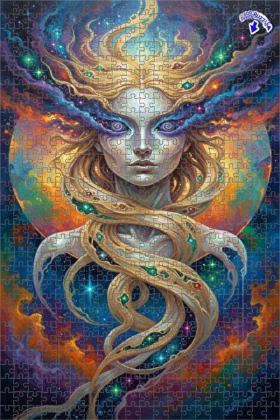 Teona Ahşap لغز خشبي بإطار مزدوج الطبقات بمظهر لوحة زيتية فضائية نسائية 600 ق...