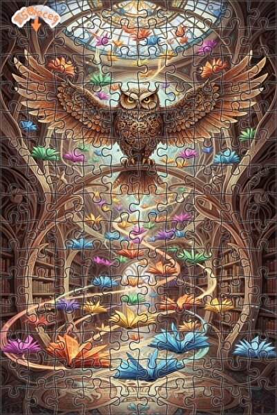 Teona Ahşap لغز خشبي بإطار مزدوج الطبقات من Bilgelik Kanatları 150 قطعة 20x30