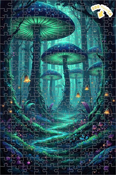 Teona Ahşap لغز خشبي مؤطر بطبقتين بتصميم فني يشبه الزيت الزيتي لفطر الغابة ال...