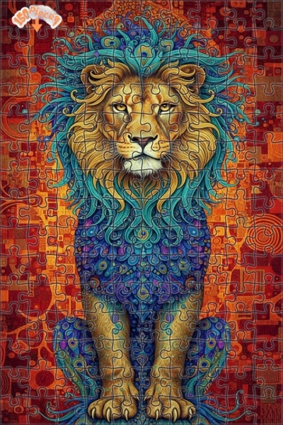 Teona Ahşap لغز خشبي بإطار مزدوج الطبقات بنمط الأسد 150 قطعة 20×30