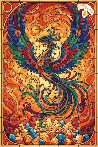 Teona Ahşap لغز خشبي مؤطر بطبقتين من فن العنقاء السحرية 50 قطعة 15×25