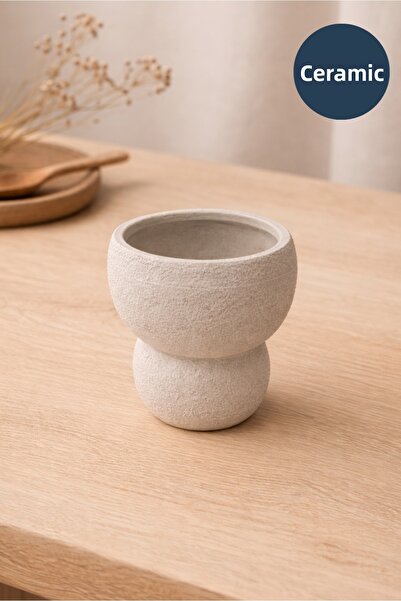 HOMİNG Κεραμικό βάζο Nido Grey Design 242468