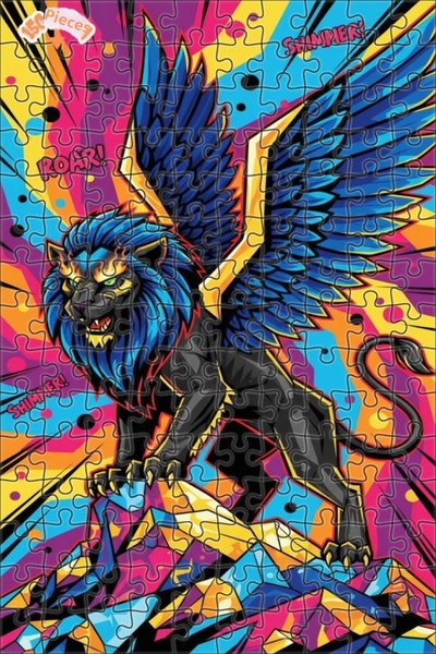 Teona Ahşap لغز خشبي مؤطر بطبقتين من ميستيك وينج لايونج آرت 150 قطعة 20x30