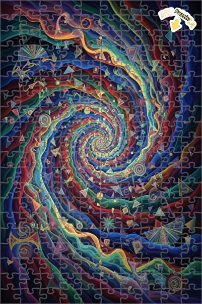 Teona Ahşap لغز خشبي بإطار ذو طابقين بنمط حلزوني مزخرف بمظهر اللوحات الزيتية ...