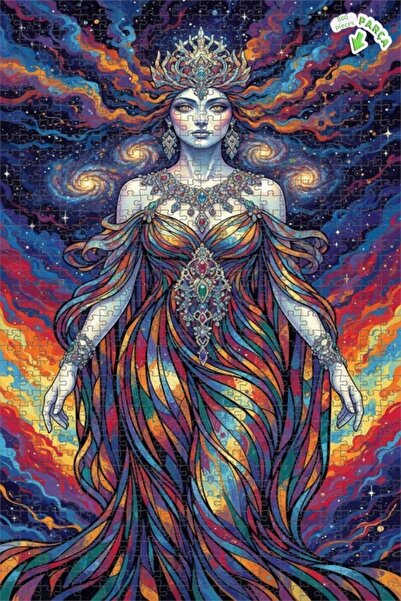 Teona Ahşap لغز خشبي فني بمظهر لوحة زيتية لملكة الكون 800 قطعة 70×50