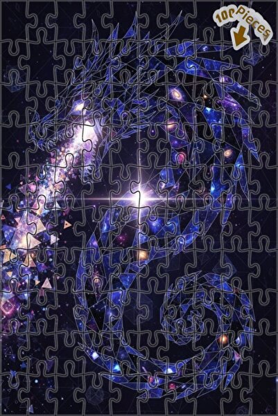 Teona Ahşap لغز خشبي بإطار مزدوج الطبقات من كوزميك دراغون آرت 100 قطعة 25x25