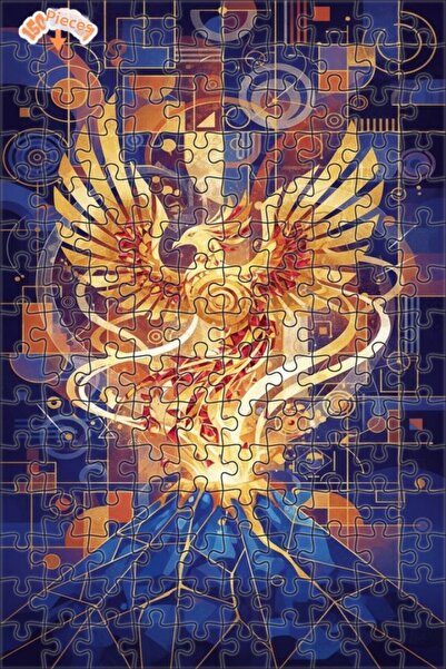 Teona Ahşap لغز خشبي بإطار مزدوج الطبقات بتصميم طائر النار الزمردي ذو الريش ا...