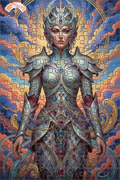 Teona Ahşap لغز خشبي بمظهر لوحة زيتية لملكة المحارب الفخورة 150 قطعة 20×30