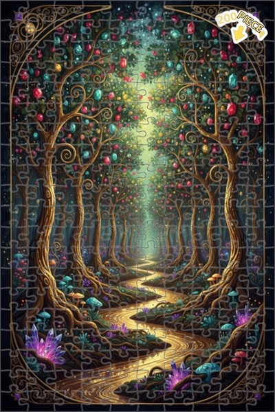 Teona Ahşap لغز خشبي مؤطر بطبقتين من سفر الغابة الكريستالية الغامضة 200 قطعة ...