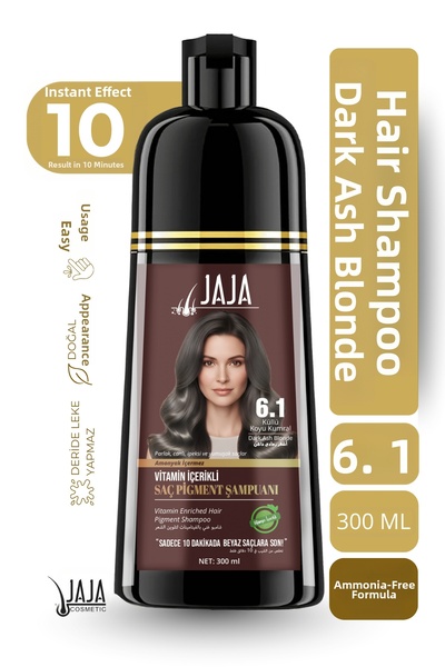 Jaja شامبو صبغ الشعر بلون بني داكن مع لمسة رمادية (Ash Dark Brown) 6.1 |   30...