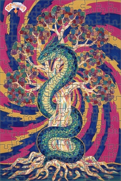 Teona Ahşap لغز خشبي بإطار مزدوج الطبقات من ديزاين دراغون تري آرت 150 قطعة 20x30