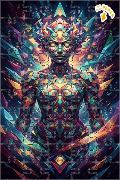 Teona Ahşap لغز فني للنساء بمظهر لوحة زيتية من كريستال الكون 50 قطعة 15×25