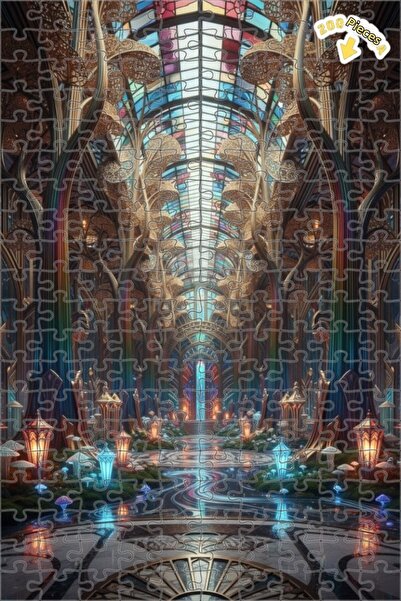 Teona Ahşap لوحة زيتية رائعة لمنظر قصر الغابة، لغز خشبي بإطار مزدوج الطبقات 2...