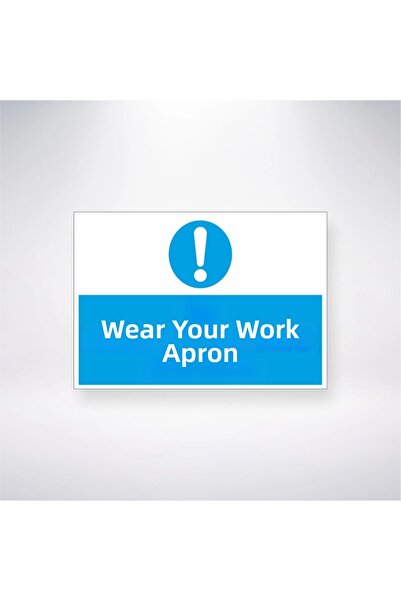 Reysa Tasarım ارتدي مريلة العمل الخاصة بك مقاس 21 × 28 ملصق لاصق لسلامة العمل...