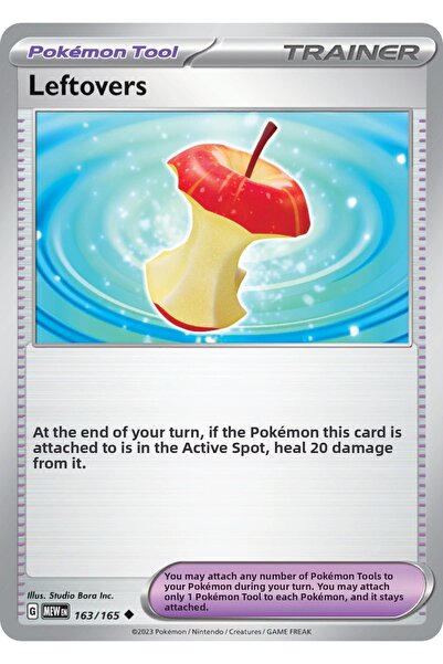 Pokemon TCG Leftovers 163/165 Uncommon Licensed Game Card (Sv151)