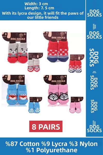 Wintoup Pet Small Breed Cat Dog Stretch Fabric Anti-Slip Warm Cute Knitted So...