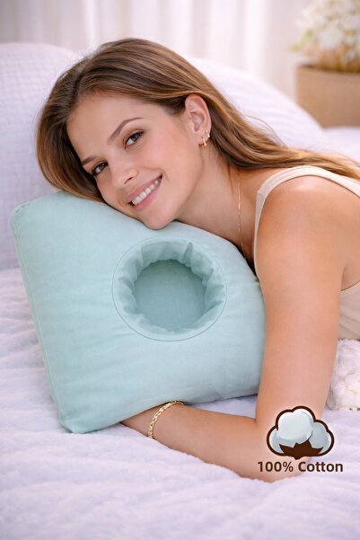 moonzy - minimalist & cozy Pernă pătrată pentru piercing – Bumbac cu husă lav...