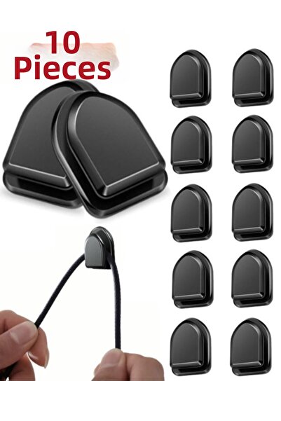 My Reality Fashion Black Multi-Purpose Adhesive Hook 10 Pcs