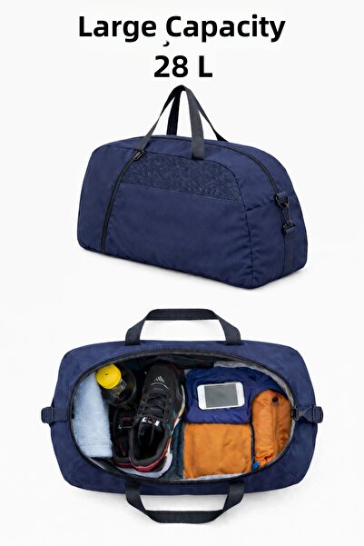 MUCCO Kaff Large Navy Blue Front Pocket Adjustable Shoulder Strap Hand Travel...