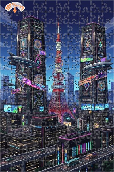 Teona Ahşap لغز خشبي بإطار مزدوج الطابق على شكل شلال ضوئي مستقبلي في طوكيو 15...