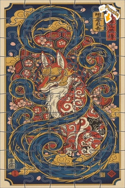 Teona Ahşap لغز خشبي بإطار مزدوج الطبقات من كيتسوني سريل، 50 قطعة، 15×25