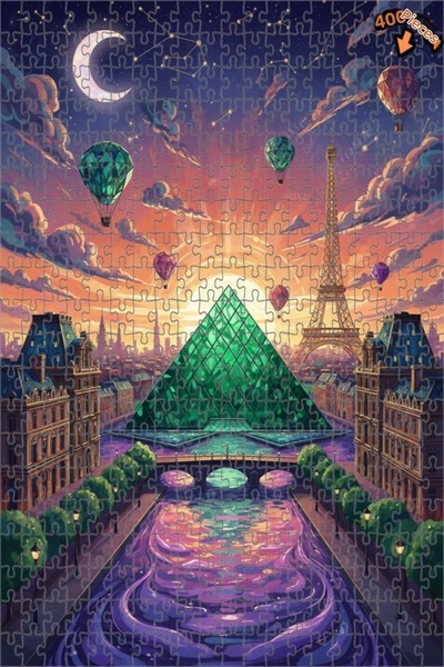 Teona Ahşap لغز خشبي بإطار مزدوج الطبقات من باريس دريم 400 قطعة 35x35