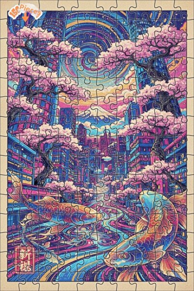 Teona Ahşap لغز خشبي بإطار مزدوج الطبقات من فنون الكوي في مدينة النيون 150 قط...