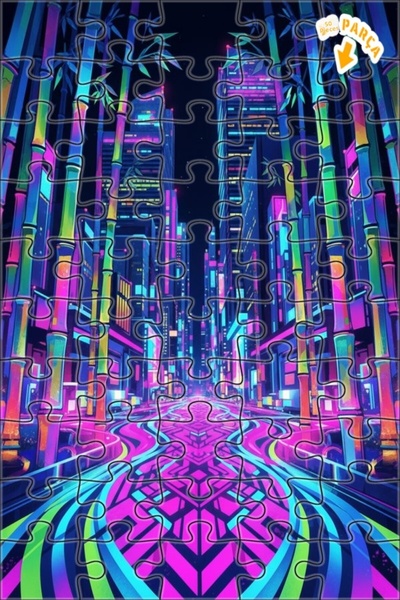 Teona Ahşap لغز خشبي بإطار مزدوج الطبقات بمظهر فني رقمي لغابة البامبو في مدين...