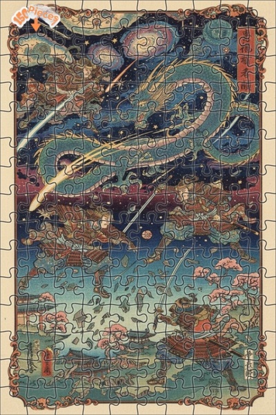 Teona Ahşap لغز خشبي بإطار مزدوج الطبقات من سلسلة حرب التنينين: هجوم المجرة، ...