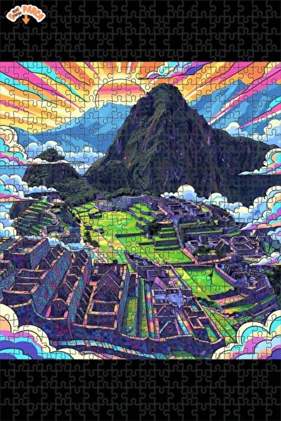 Teona Ahşap لغز خشبي بإطار مزدوج الطبقات لشروق الشمس في ماتشو بيتشو 500 قطعة ...