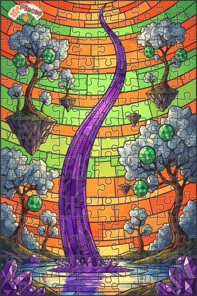 Teona Ahşap لغز خشبي بمظهر لوحة زيتية لشلال كريستالي غامض 150 قطعة 20×30