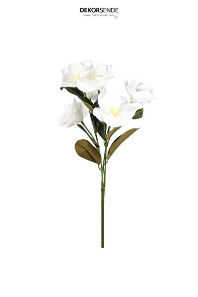 Dekorsende Artificial Magnolia Bunch Wet Textured White 45 cm