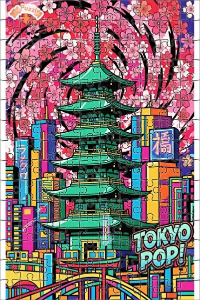 Teona Ahşap لغز خشبي بإطار مزدوج الطبقات من طوكيو بوب آرت 150 قطعة 20x30