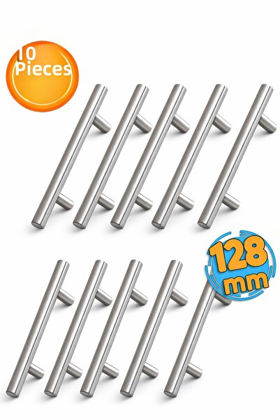 Badem10 Alteta 128 mm Inox Metal 10 Pieces Furniture Kitchen Drawer Cabinet C...