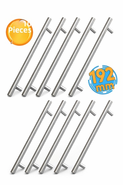 Badem10 Alteta 192 Mm Inox Metal 10 Buc Mobila Bucatarie Sertar Dulap Dulap C...