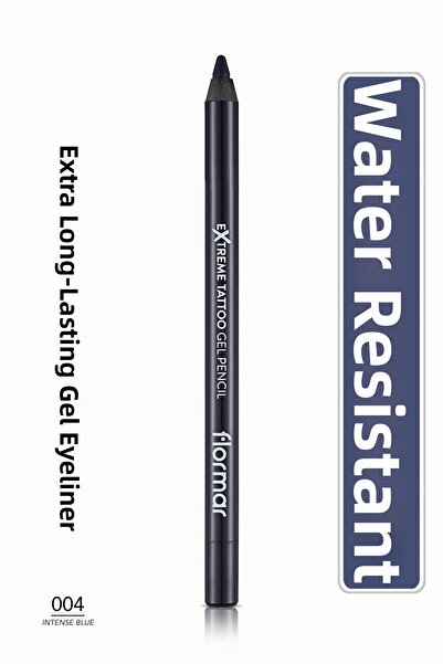 Flormar Matte Permanent Eye Pencil (BLUE) - Extreme Tattoo Gel Pencil - 004 I...
