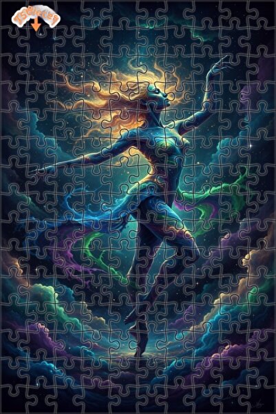 Teona Ahşap لغز خشبي بتصميم راقصة الكون، لغز خشبي ذو طبقتين، 150 قطعة، مقاس 2...