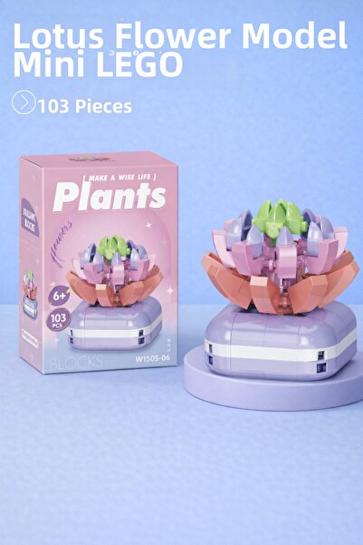 Nandy Home Lotus Flower Model Character Figure 3D Building Toys