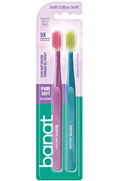 Banat فرشاة ديس برو 6240 (1+1)-(ناعمة)*72