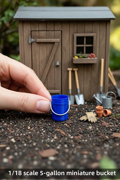 esa gaming دلو صغير بسعة 5 جالون باللون الأزرق بمقياس 1/18 - دiorama، نموذج، ...