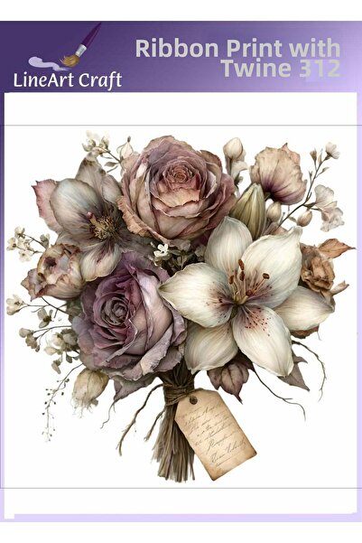 LİNEART طباعة روبون قابلة للكي رقم: RB312-30x30cm