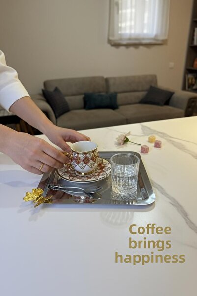 kitchenboost Elysia Model 6-Piece Crystal Coffee Cup with Small Water Glass 6...