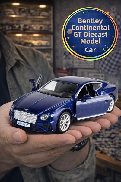 TOYFEST Today's European Series Navy Blue Bentley Continental Gt Pull-Open Do...