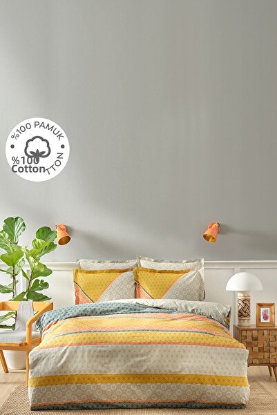 Karaca Home طقم غطاء لحاف مزدوج من القطن بنسبة 100% من Karaca Home Selena Mus...