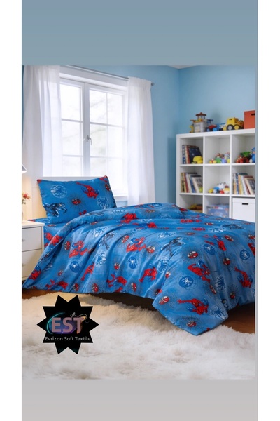EVRİZON طقم غطاء لحاف فردي للأولاد سبايدرمان