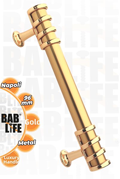 bablife Napoli 96mm Golden Yellow Metal Luxury Drawer Cabinet Furniture Handl...